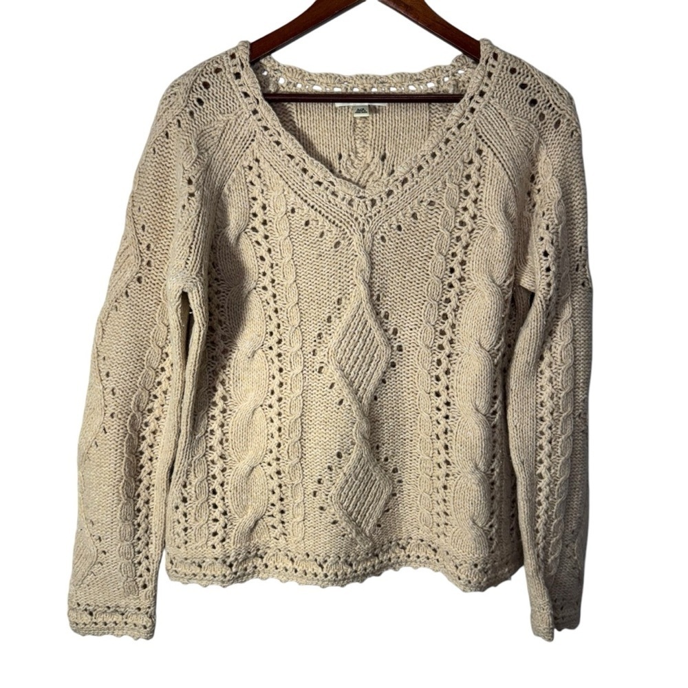 Banana Republic Vintage Wool Angora Rabbit Hair Cashmere Vneck Knit Sweater